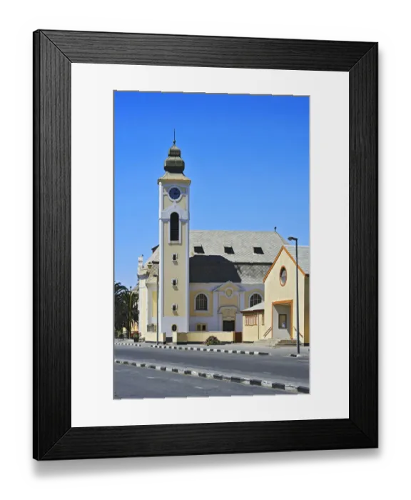 Framed Print : Evangelical Lutheran Church, Swakopmund, Erongo Region, Namibia Framed Print : Evangelical Lutheran Church, Swakopmund, Erongo Region, Namibia