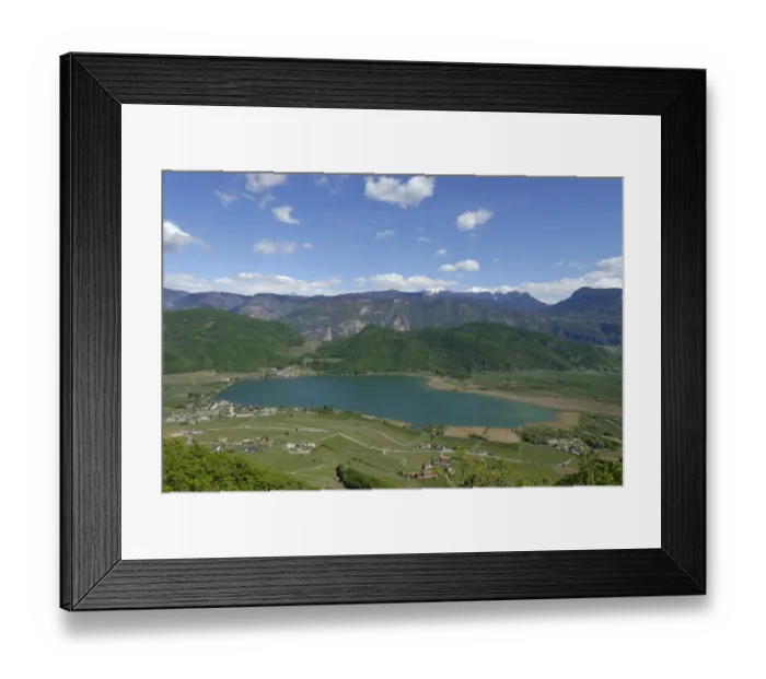 Framed Print : Kalterer See from Altenburg, Kaltern, Uberetsch, South Tyrolean Unterland, South Tyrol, Italy Framed Print : Kalterer See from Altenburg, Kaltern, Uberetsch, South Tyrolean Unterland, South Tyrol, Italy