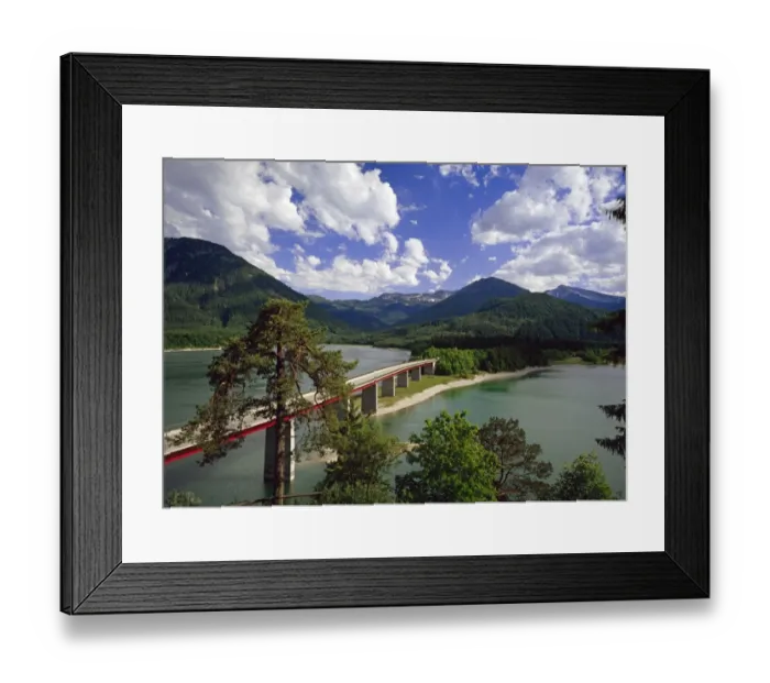 Framed Print : Sylvenstein Dam in front of the Karwendel Range, Upper Bavaria, Bavaria, Germany Framed Print : Sylvenstein Dam in front of the Karwendel Range, Upper Bavaria, Bavaria, Germany