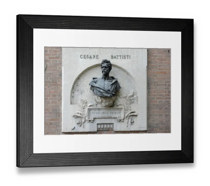 Framed Print : Monument to Cesare Battisti, politician, Piazza Indepenzia, Verona, Veneto, Italy Framed Print : Monument to Cesare Battisti, politician, Piazza Indepenzia, Verona, Veneto, Italy