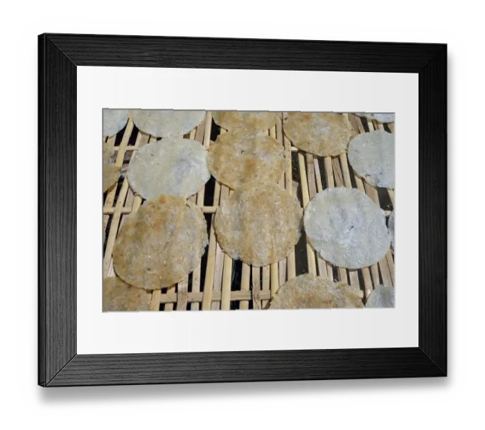 Framed Print : Rice cakes drying on a bamboo frame, Bali, Indonesia Framed Print : Rice cakes drying on a bamboo frame, Bali, Indonesia