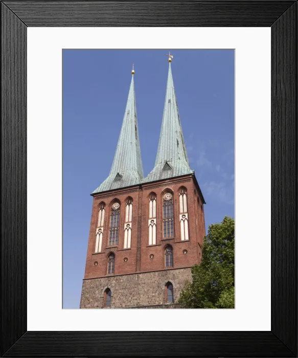 Framed Print : Church towers of of St. Nicholas Church, Nikolaiviertel, Berlin, Germany Framed Print : Church towers of of St. Nicholas Church, Nikolaiviertel, Berlin, Germany