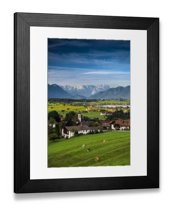 Framed Print : View of the village of Aidling, Riegsee Lake, Upper Bavaria, Bavaria, Germany Framed Print : View of the village of Aidling, Riegsee Lake, Upper Bavaria, Bavaria, Germany