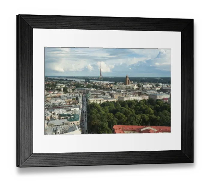 Framed Print : View from Hotel Latvia across Riga, Centrs, Riga, Riga pilseta, Latvia