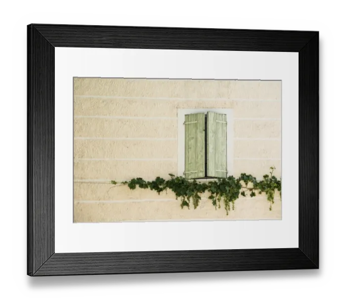 Framed Print : Window almost closed shutters, facade, Buis-les-Baronnies, Drome, Rhone-Alpes, Provence, France Framed Print : Window almost closed shutters, facade, Buis-les-Baronnies, Drome, Rhone-Alpes, Provence, France