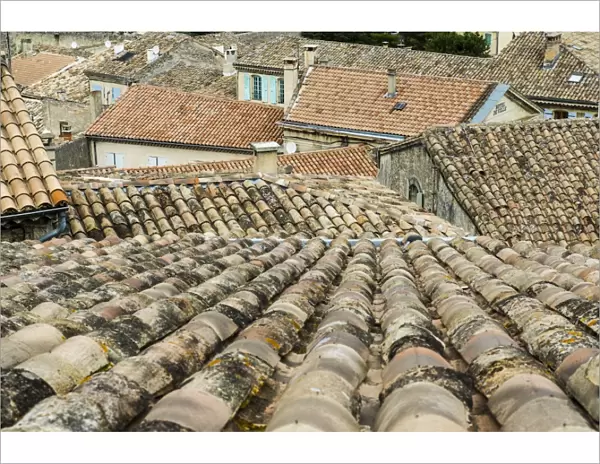 Roofs, Grignan, Departement Drome, Rhone-Alpes, Provence, France