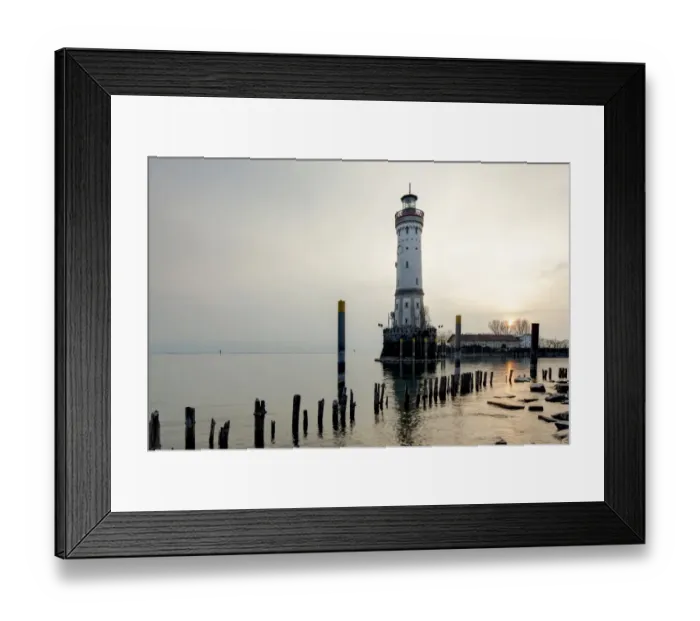 Framed Print : Lighthouse in evening light, Lindau on Lake Constance, Bavaria, Germany Framed Print : Lighthouse in evening light, Lindau on Lake Constance, Bavaria, Germany