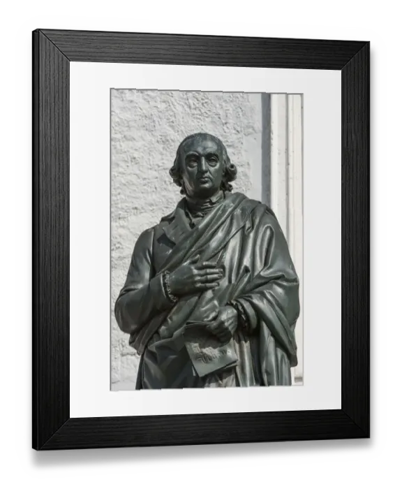 Framed Print : Monument to Herder, 1850, Herderplatz square in front of Herderkirche Church, bronze by sculptor Ludwig Schaller, Weimar, Thuringia, Germany Framed Print : Monument to Herder, 1850, Herderplatz square in front of Herderkirche Church, bronze by sculptor Ludwig Schaller, Weimar, Thuringia, Germany