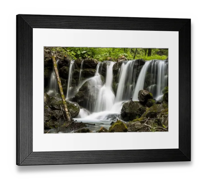 Framed Print : Waterfall, Geisalpbach stream, Geisalptal valley, Allgau Alps, Allgau, Bavaria, Germany Framed Print : Waterfall, Geisalpbach stream, Geisalptal valley, Allgau Alps, Allgau, Bavaria, Germany