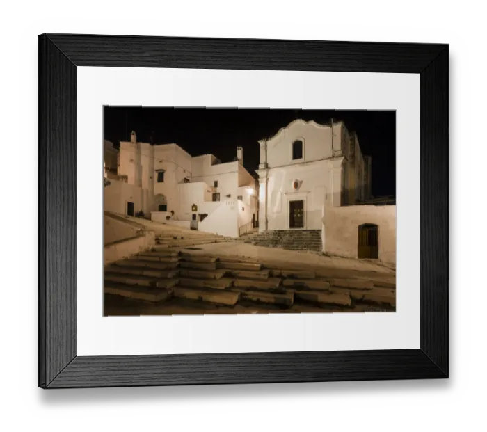 Framed Print : Chiesa dei Santi Medici, 1720, at night, old town, cave city Massafra, Murgia Tarantine, Taranto, Apulia province, Italy Framed Print : Chiesa dei Santi Medici, 1720, at night, old town, cave city Massafra, Murgia Tarantine, Taranto, Apulia province, Italy