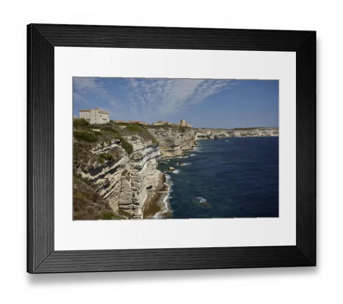 Framed Print : Cliffs with the upper city, Bonifacio, Corsica, France Framed Print : Cliffs with the upper city, Bonifacio, Corsica, France