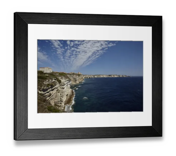 Framed Print : Cliffs with the upper city, Bonifacio, Corsica, France Framed Print : Cliffs with the upper city, Bonifacio, Corsica, France