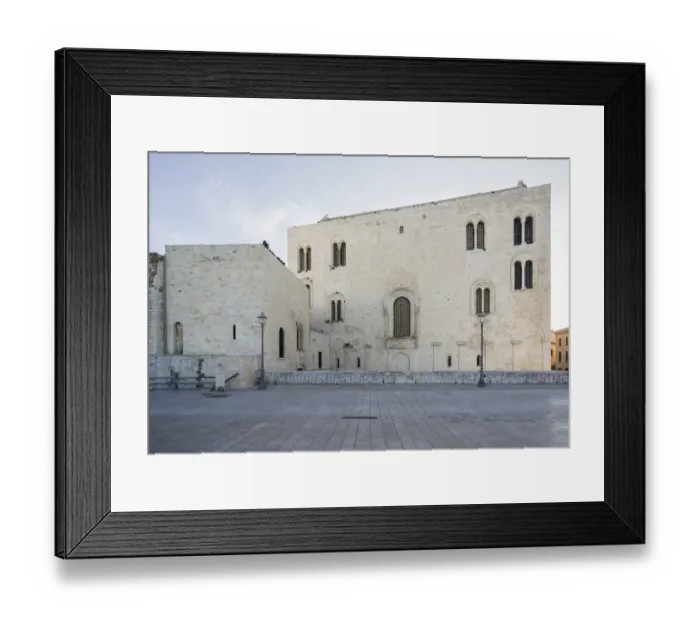 Framed Print : East facade of the Romanesque Cathedral Basilica San Nicola, 1087, Bari, Apulia, Italy Framed Print : East facade of the Romanesque Cathedral Basilica San Nicola, 1087, Bari, Apulia, Italy