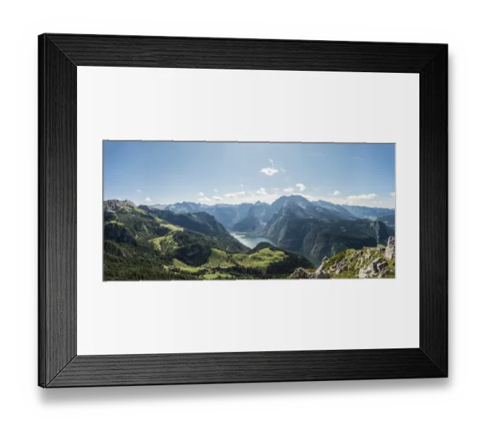 Framed Print : View of Konigssee Lake and Mt Watzmann from Mt Jenner, Berchtesgaden National Park, Berchtesgadener Land district, Upper Bavaria, Bavaria, Germany Framed Print : View of Konigssee Lake and Mt Watzmann from Mt Jenner, Berchtesgaden National Park, Berchtesgadener Land district, Upper Bavaria, Bavaria, Germany