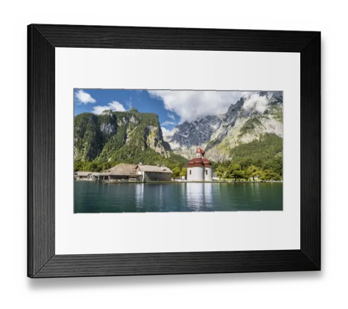 Framed Print : St. Bartholomae in Konigssee in front of the Watzmann, Berchtesgaden National Park, Berchtesgadener Land district, Upper Bavaria, Bavaria, Germany Framed Print : St. Bartholomae in Konigssee in front of the Watzmann, Berchtesgaden National Park, Berchtesgadener Land district, Upper Bavaria, Bavaria, Germany