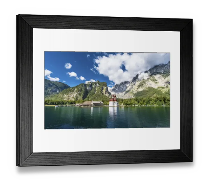 Framed Print : St. Bartholomae in Konigssee in front of the Watzmann, Berchtesgaden National Park, Berchtesgadener Land district, Upper Bavaria, Bavaria, Germany Framed Print : St. Bartholomae in Konigssee in front of the Watzmann, Berchtesgaden National Park, Berchtesgadener Land district, Upper Bavaria, Bavaria, Germany