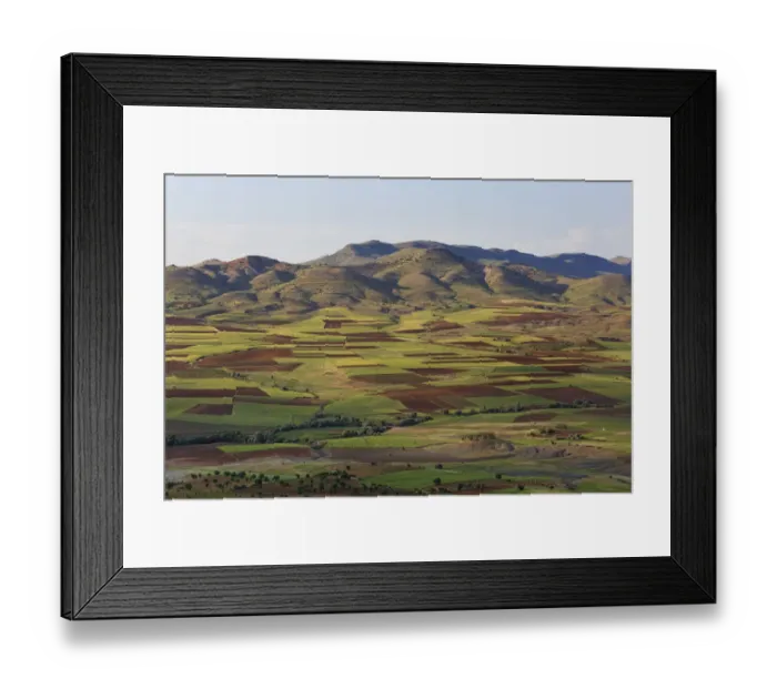 Framed Print : Field landscape in Gercus, Batman Province, Tur Abdin, Southeastern Anatolia Region, Anatolia, Turkey