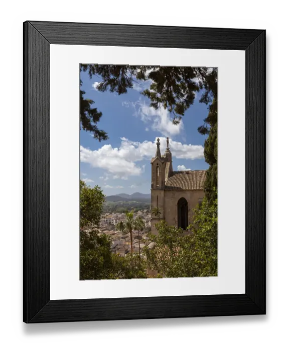 Framed Print : View of Arta with the parish church Transfiguracio del Senyor, Arta, Majorca, Balearic Islands, Spain