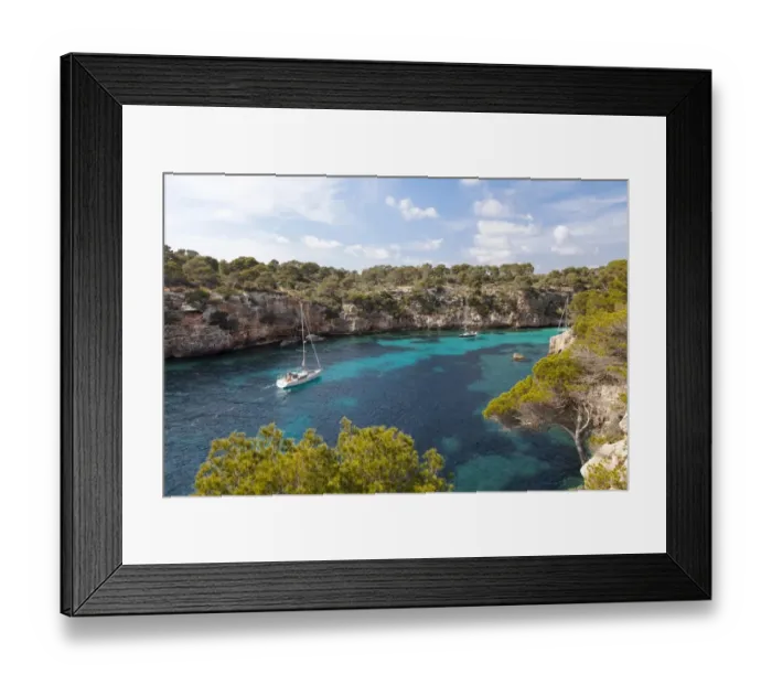 Framed Print : Sailing boat in the bay, Cala Pi, Majorca, Balearic Islands, Spain Framed Print : Sailing boat in the bay, Cala Pi, Majorca, Balearic Islands, Spain
