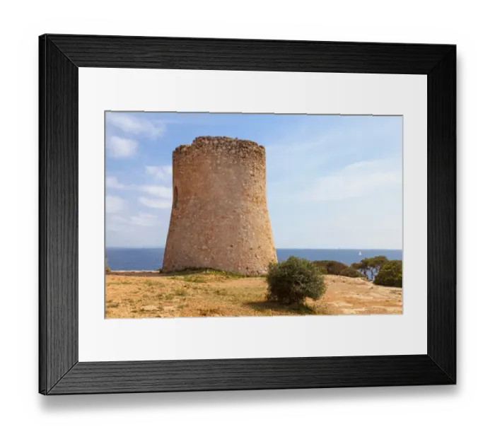 Framed Print : Torre de Cala Pi, medieval watchtower on the coast, Cala Pi, Mediterranean Sea, Majorca, Balearic Islands, Spain Framed Print : Torre de Cala Pi, medieval watchtower on the coast, Cala Pi, Mediterranean Sea, Majorca, Balearic Islands, Spain