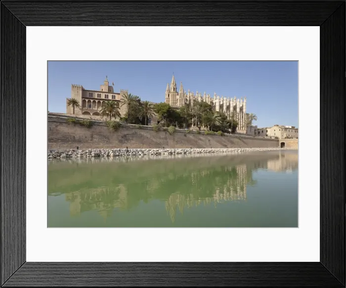 Framed Print : Palma Cathedral at the marine park Parc de la Mar, Palma de Majorca, Majorca, Balearic Islands, Spain Framed Print : Palma Cathedral at the marine park Parc de la Mar, Palma de Majorca, Majorca, Balearic Islands, Spain