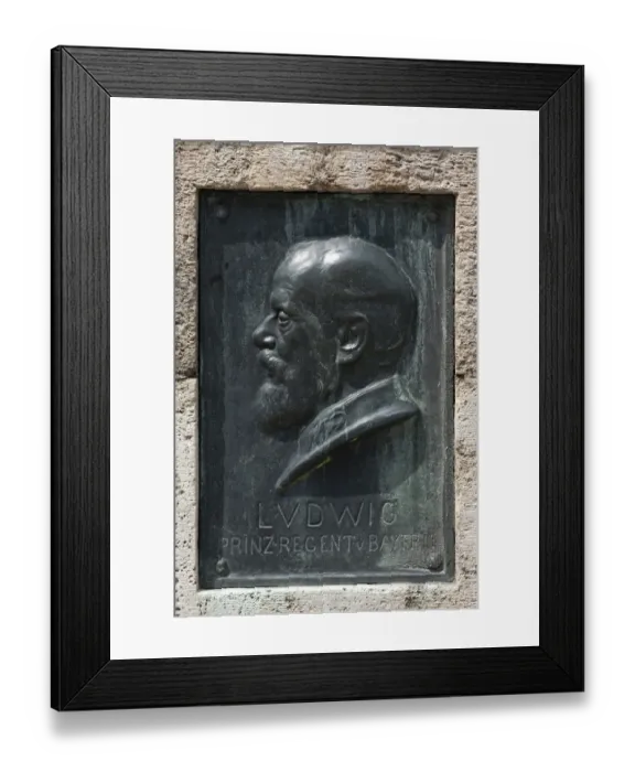 Framed Print : Plaque for Luitpold, Prince Regent of Bavaria, Murnau, Upper Bavaria, Bavaria, Germany Framed Print : Plaque for Luitpold, Prince Regent of Bavaria, Murnau, Upper Bavaria, Bavaria, Germany