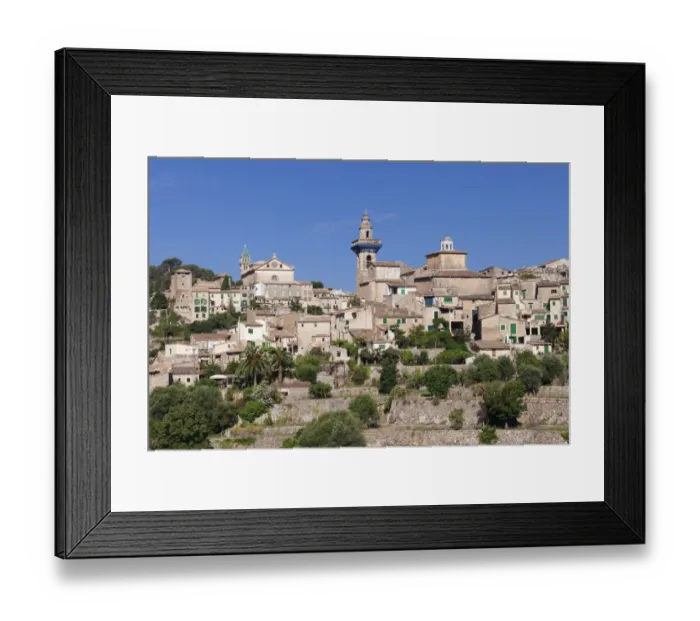 Framed Print : Valldemossa Charterhouse and parish church of Sant Bartomeu, Valldemossa, Majorca, Balearic Islands, Spain Framed Print : Valldemossa Charterhouse and parish church of Sant Bartomeu, Valldemossa, Majorca, Balearic Islands, Spain
