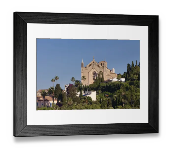 Framed Print : Parish Transfiguracio del senyor on Calvary hill, Arta, Majorca, Balearic Islands, Spain Framed Print : Parish Transfiguracio del senyor on Calvary hill, Arta, Majorca, Balearic Islands, Spain
