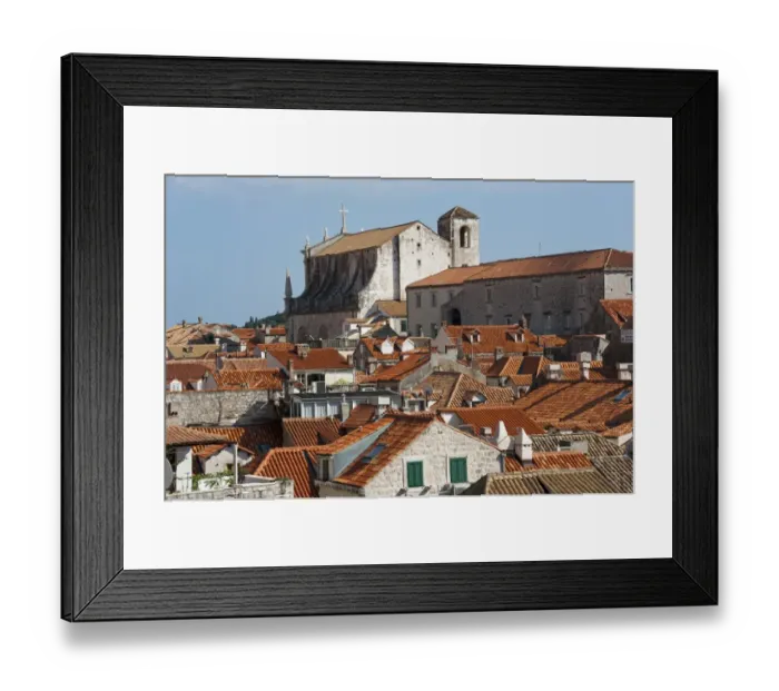 Framed Print : Jesuit Church, view from the city walls, historic centre, Dubrovnik, Dalmatia, Croatia Framed Print : Jesuit Church, view from the city walls, historic centre, Dubrovnik, Dalmatia, Croatia
