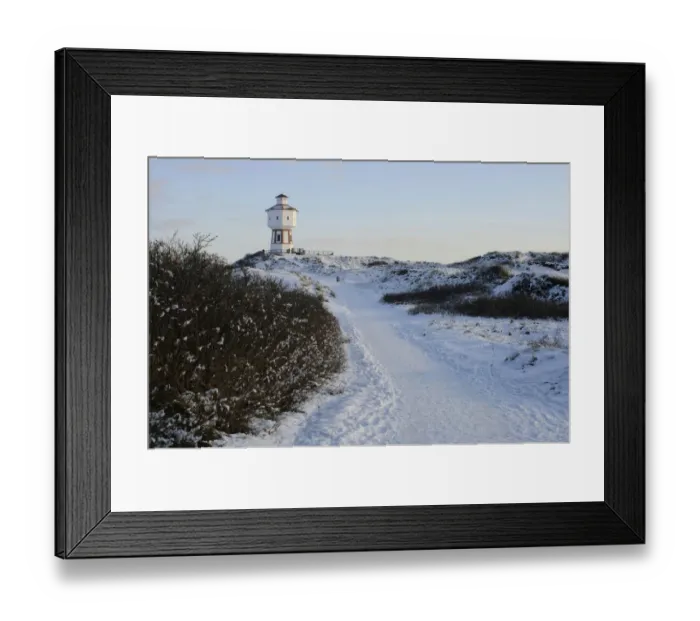 Framed Print : Langeoog water tower in winter, Lower Saxony, Germany, Europe Framed Print : Langeoog water tower in winter, Lower Saxony, Germany, Europe