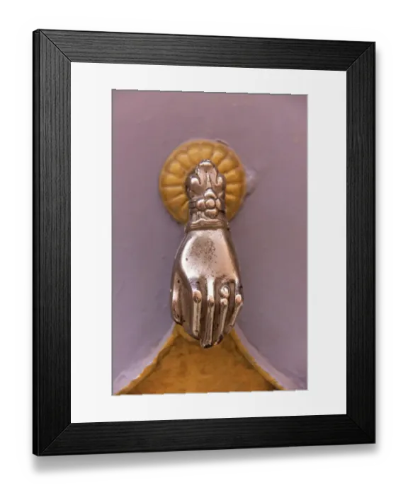 Framed Print : Door knocker, Marrakech, Morocco, Africa Framed Print : Door knocker, Marrakech, Morocco, Africa