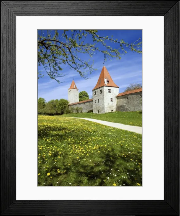 Framed Print : Ancient city wall, Berching, Upper Palatinate, Bavaria, Germany, Europe Framed Print : Ancient city wall, Berching, Upper Palatinate, Bavaria, Germany, Europe