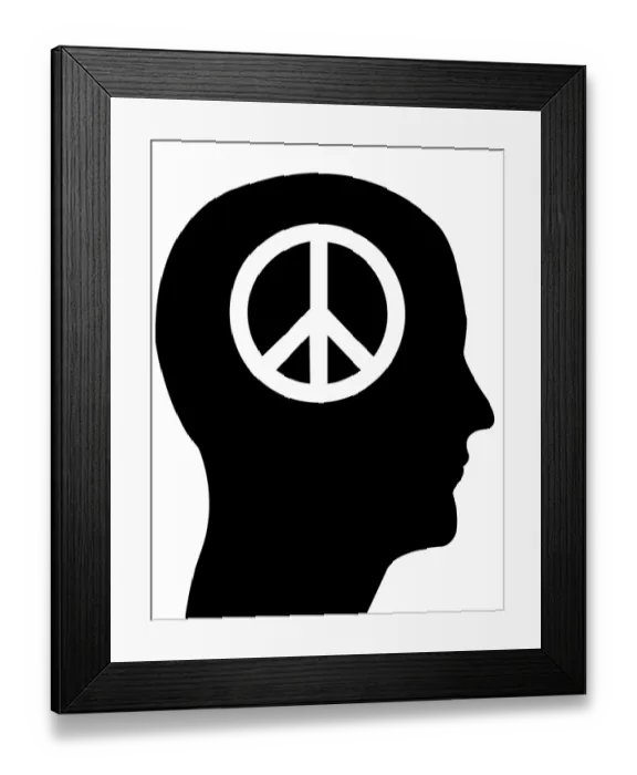 Framed Print : Head in profile with the symbol of Venus, female gender, illustration Framed Print : Head in profile with the symbol of Venus, female gender, illustration