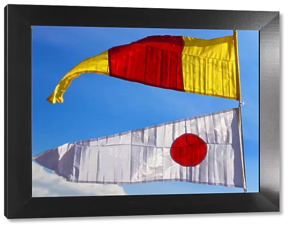 Signal flag for the numbers 0 and 1, international maritime signal flags, international code of signals