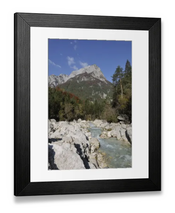 Framed Print : Koritnica River and Mt Jerebica, Slovenia, Europe Framed Print : Koritnica River and Mt Jerebica, Slovenia, Europe