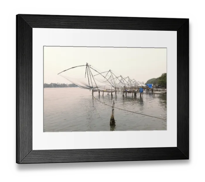 Framed Print : Chinese fishing nets, Kochi, Fort Cochin, Kerala, South India, South Asia Framed Print : Chinese fishing nets, Kochi, Fort Cochin, Kerala, South India, South Asia