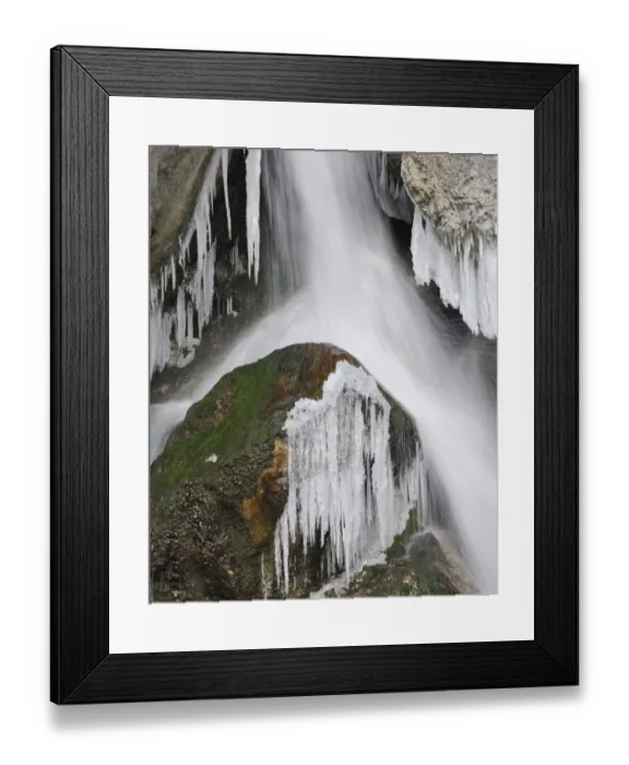 Framed Print : Water and ice, Mirafaelle waterfalls, Pernitz, Piestingtal valley, Lower Austria, Austria, Europe Framed Print : Water and ice, Mirafaelle waterfalls, Pernitz, Piestingtal valley, Lower Austria, Austria, Europe