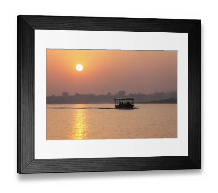 Framed Print : Sunrise, safari boat on Kabini reservoir, Rajiv Gandhi National Park, Nagarhole National Park, Karnataka, South India, India, South Asia, Asia Framed Print : Sunrise, safari boat on Kabini reservoir, Rajiv Gandhi National Park, Nagarhole National Park, Karnataka, South India, India, South Asia, Asia