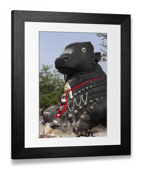 Framed Print : Stone Nandi statue, Chamundi Hill, Mysore, Karnataka, South India, India, South Asia, Asia Framed Print : Stone Nandi statue, Chamundi Hill, Mysore, Karnataka, South India, India, South Asia, Asia