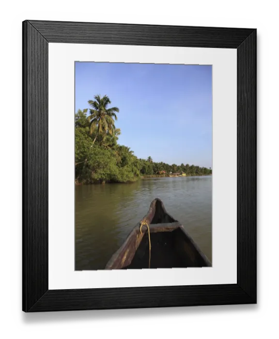Framed Print : Backwater tour on a tributary of the Poovar River, Puvar, Kerala, South India, India, Asia Framed Print : Backwater tour on a tributary of the Poovar River, Puvar, Kerala, South India, India, Asia