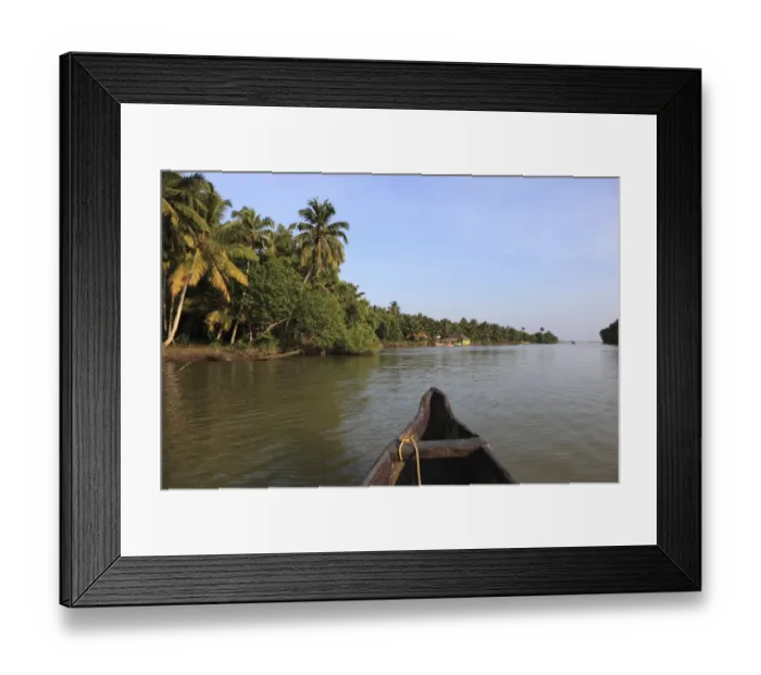 Framed Print : Backwater tour on a tributary of the Poovar River, Puvar, Kerala, South India, India, Asia Framed Print : Backwater tour on a tributary of the Poovar River, Puvar, Kerala, South India, India, Asia