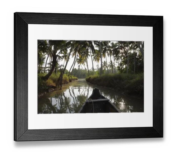 Framed Print : Backwater tour on a tributary of the Poovar River, Puvar, Kerala, South India, India, Asia Framed Print : Backwater tour on a tributary of the Poovar River, Puvar, Kerala, South India, India, Asia
