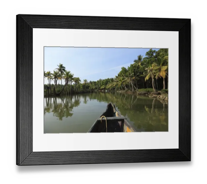 Framed Print : Backwater tour on a tributary of the Poovar River, Puvar, Kerala, South India, India, Asia Framed Print : Backwater tour on a tributary of the Poovar River, Puvar, Kerala, South India, India, Asia