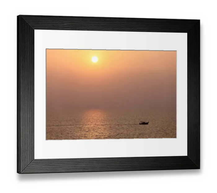Framed Print : Boat on the sea, sunset, Kovalam, Kerala, southern India, India, Asia Framed Print : Boat on the sea, sunset, Kovalam, Kerala, southern India, India, Asia