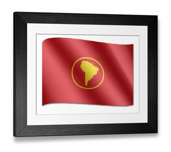 Framed Print : Flag of the Union of South American Nations Framed Print : Flag of the Union of South American Nations