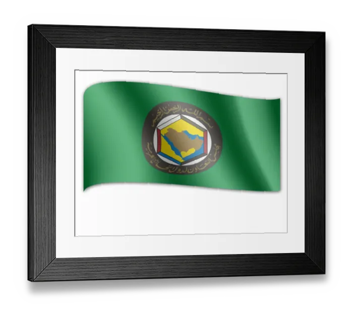Framed Print : Flag of the Persian Gulf Cooperation Council Framed Print : Flag of the Persian Gulf Cooperation Council