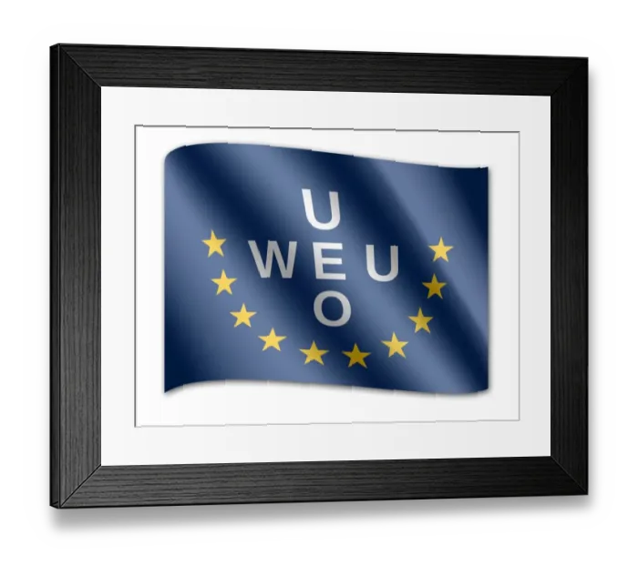 Framed Print : Flag of the Western European Union, WEU Framed Print : Flag of the Western European Union, WEU