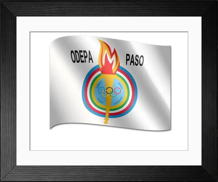 Framed Print : Flag of Pan-American Sports Organization, PASO Framed Print : Flag of Pan-American Sports Organization, PASO