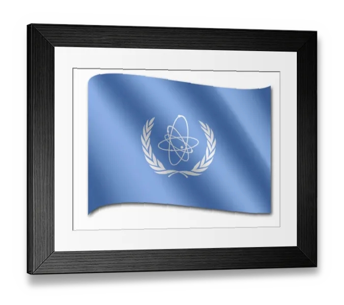 Framed Print : Flag of the International Telecommunication Union, ITU Framed Print : Flag of the International Telecommunication Union, ITU
