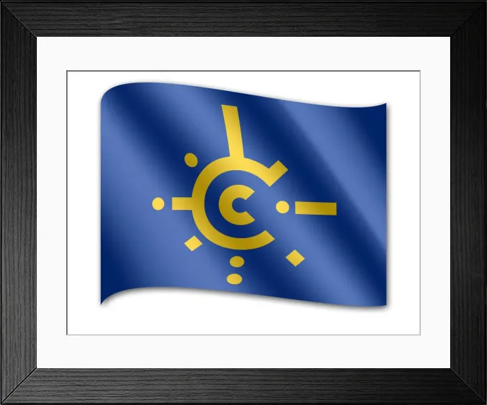 Framed Print : Flag of Central European Free Trade Agreement, CEFTA Framed Print : Flag of Central European Free Trade Agreement, CEFTA
